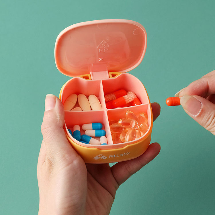 Mini portable pill box Moisture-Proof Sealed pill organizers travel medicine storage box wholesale supplier