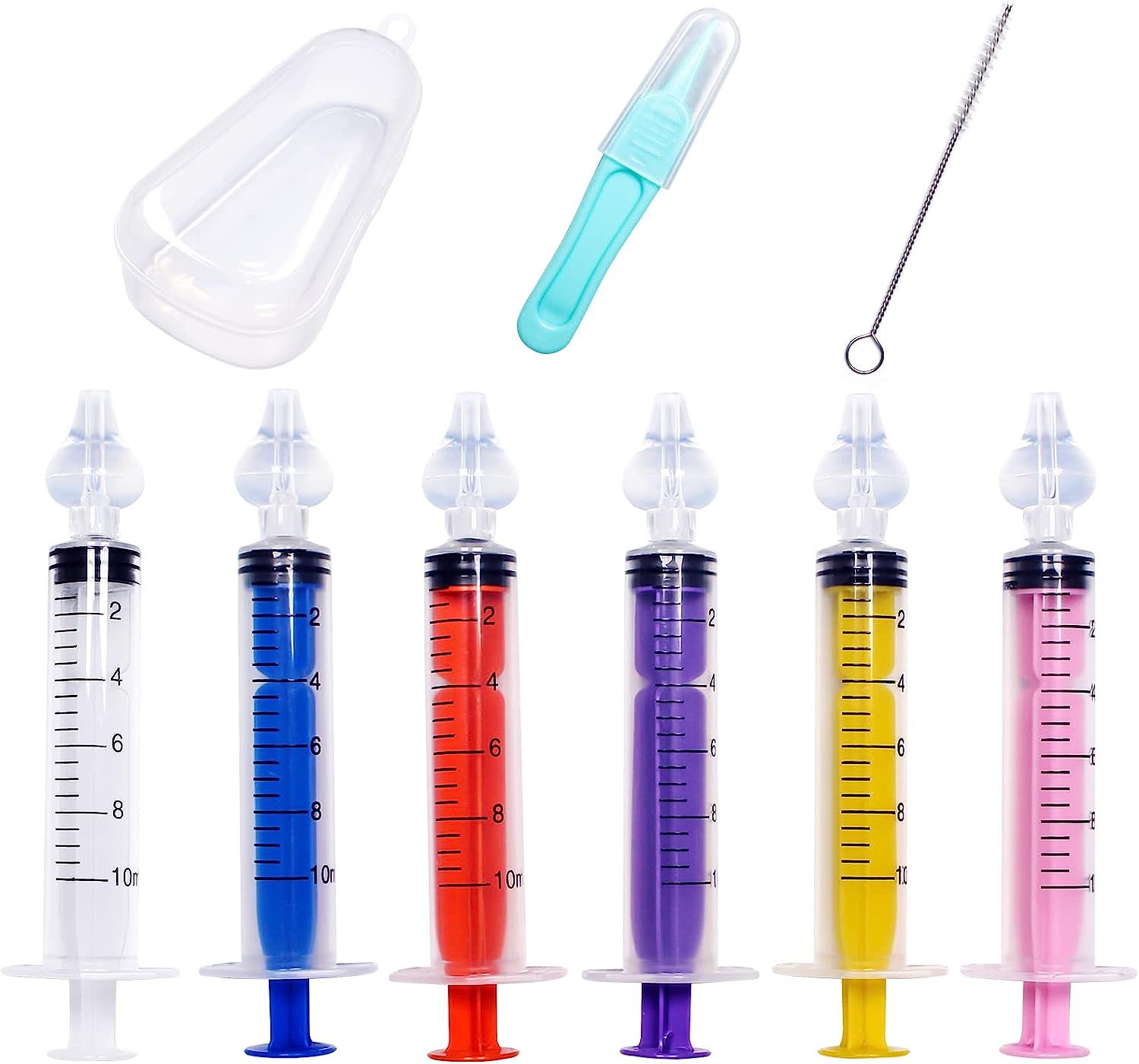 Bebe Fly Baby Nasal Syringe Portable Nasal irrigation 10ml Nasal irrigation, clean your nose with a clean and reusable silicone nasal suction nozzle, safe and comfortable