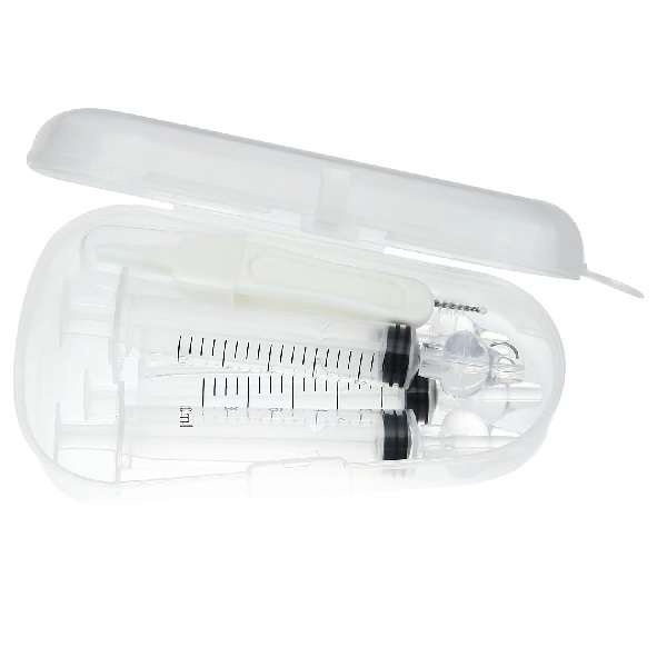 Bebe Fly Baby Nose Syringe 10ml | Set of 2 syringes+2 silicone tips+1 nasal care+1 cleaning brush